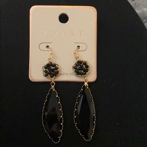 Crystal Drop Earrings Featuring Beaded Accent.